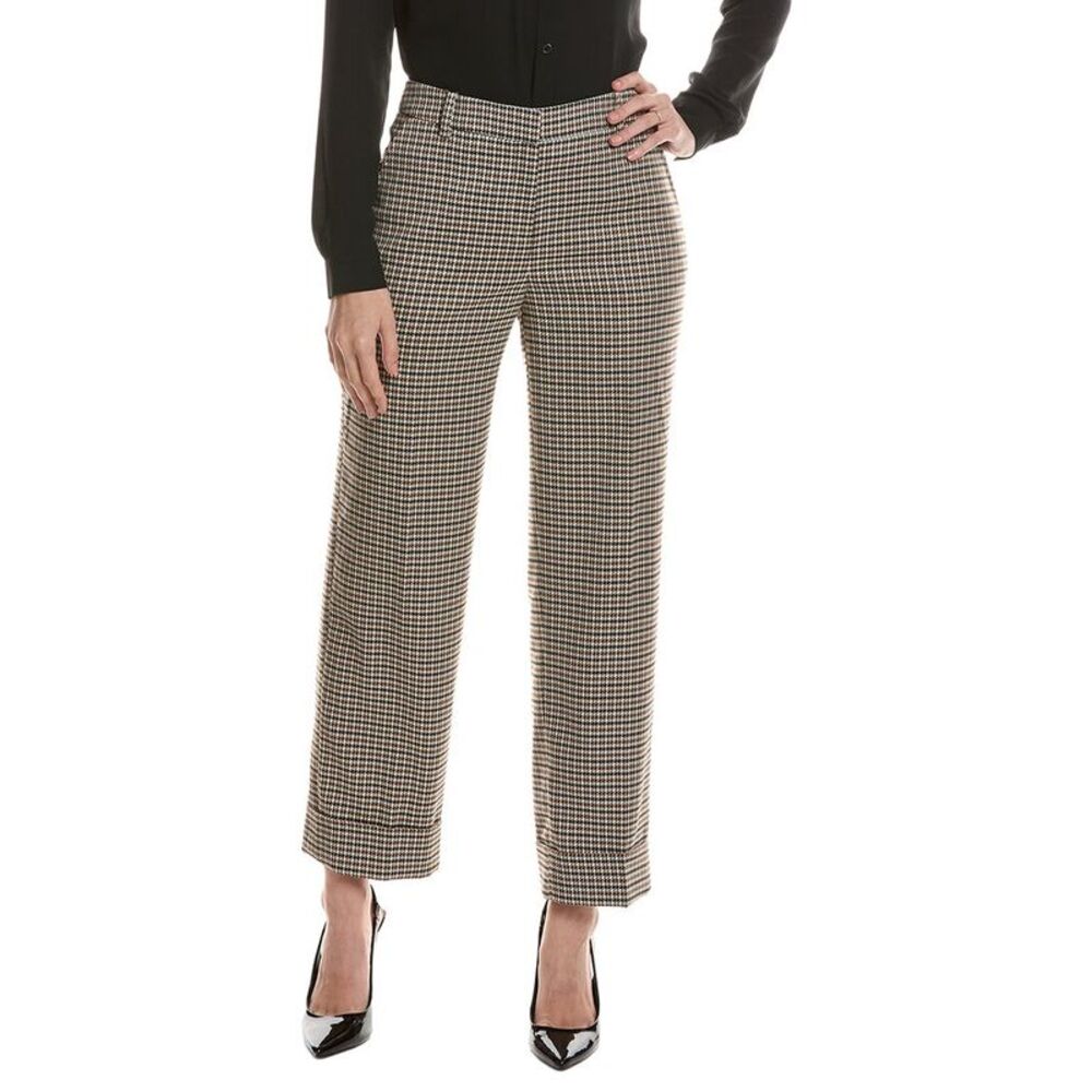 Anne Klein Womens  Houndstooth Knit Pant, Tan